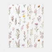 Kleurrijke bloemen, wilde bloemen, tuin bloemen fleece deken (Voorkant)