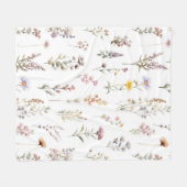 Kleurrijke bloemen, wilde bloemen, tuin bloemen fleece deken (Voorkant (Horizontaal))