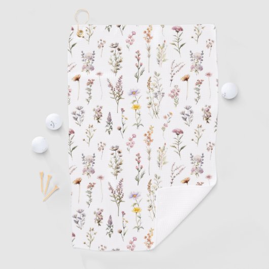 Kleurrijke bloemen, wilde bloemen, tuin bloemen golfhanddoek (Insitu)