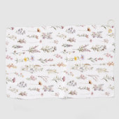 Kleurrijke bloemen, wilde bloemen, tuin bloemen golfhanddoek (Horizontaal)