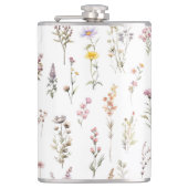 Kleurrijke bloemen, wilde bloemen, tuin bloemen heupfles (Voorkant)