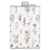 Kleurrijke bloemen, wilde bloemen, tuin bloemen heupfles (Achterkant)