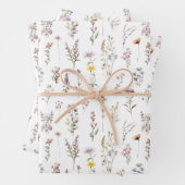 Kleurrijke bloemen, wilde bloemen, tuin bloemen inpakpapier vel (In situ)