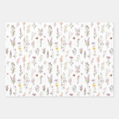 Kleurrijke bloemen, wilde bloemen, tuin bloemen inpakpapier vel (Voorkant 3)