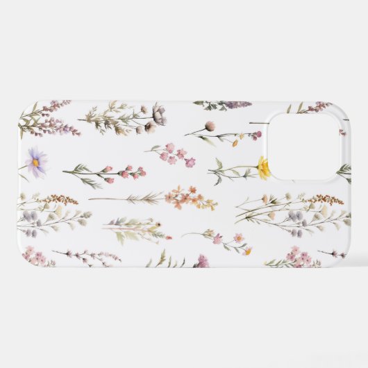Kleurrijke bloemen, wilde bloemen, tuin bloemen iPhone hoesje (Achterkant horizontaal)