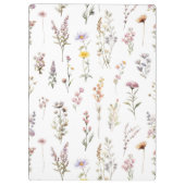 Kleurrijke bloemen, wilde bloemen, tuin bloemen klembord (Achterkant)