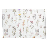 Kleurrijke bloemen, wilde bloemen, tuin bloemen kussensloop (Voorkant)