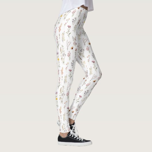Kleurrijke bloemen, wilde bloemen, tuin bloemen leggings (Rechts)