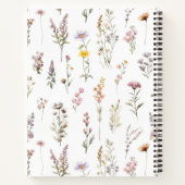 Kleurrijke bloemen, wilde bloemen, tuin bloemen notitieboek (Achterkant)