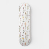 Kleurrijke bloemen, wilde bloemen, tuin bloemen persoonlijk skateboard (Voorkant)