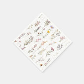 Kleurrijke bloemen, wilde bloemen, tuin bloemen servet (Hoek)