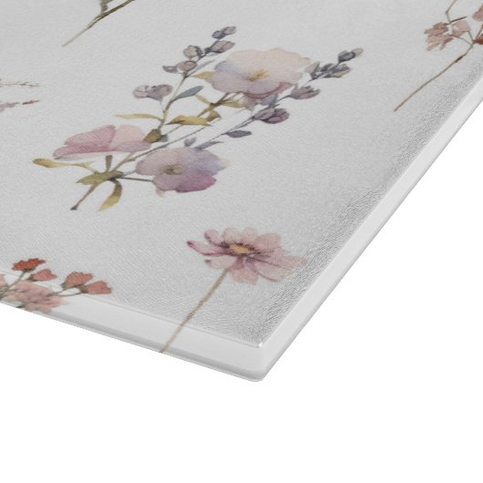 Kleurrijke bloemen, wilde bloemen, tuin bloemen snijplank (Hoek)