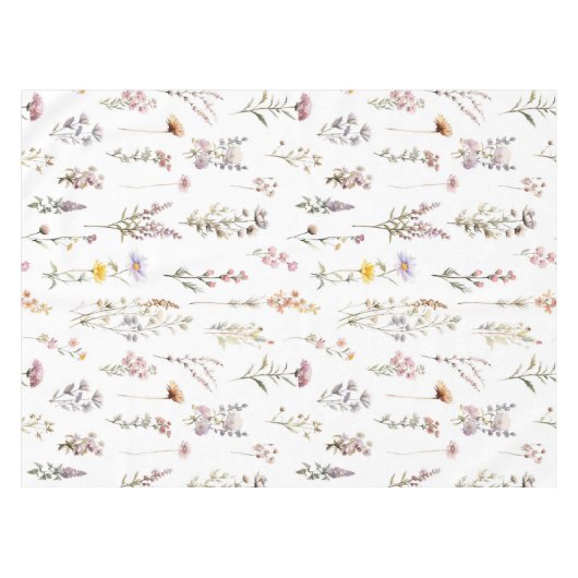 Kleurrijke bloemen, wilde bloemen, tuin bloemen tafelkleed (Voorkant (Horizontaal))