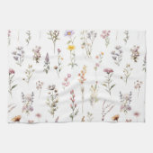 Kleurrijke bloemen, wilde bloemen, tuin bloemen theedoek (Horizontaal)