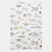 Kleurrijke bloemen, wilde bloemen, tuin bloemen theedoek (Verticaal)