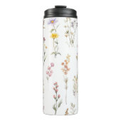 Kleurrijke bloemen, wilde bloemen, tuin bloemen thermosbeker (Voorkant)