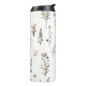 Kleurrijke bloemen, wilde bloemen, tuin bloemen thermosbeker (Gedraaid links)