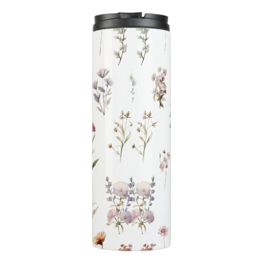 Kleurrijke bloemen, wilde bloemen, tuin bloemen thermosbeker (Achterkant)