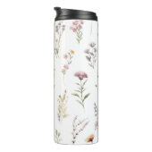 Kleurrijke bloemen, wilde bloemen, tuin bloemen thermosbeker (Geroteerd rechts)