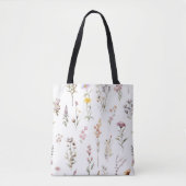 Kleurrijke bloemen, wilde bloemen, tuin bloemen tote bag (Voorkant)