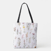 Kleurrijke bloemen, wilde bloemen, tuin bloemen tote bag (Achterkant)