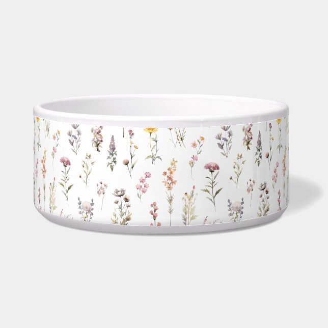 Kleurrijke bloemen, wilde bloemen, tuin bloemen voerbakje (Voorkant)