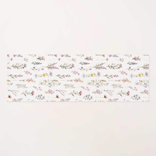 Kleurrijke bloemen, wilde bloemen, tuin bloemen yogamat (Voorkant (horizontaal))