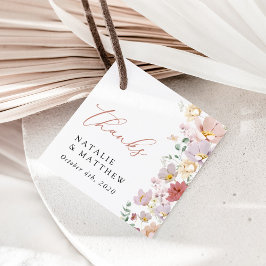 Kleurrijke bloemen, Wildflowers, Boho, Wedding Bedankjes Labels