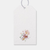Kleurrijke bloemen, Wildflowers, Boho, Wedding Cadeaulabel (Achterkant)