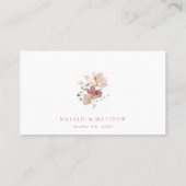 Kleurrijke bloemen, Wildflowers, Boho, Wedding Plaatskaartje (Achterkant)