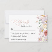 Kleurrijke bloemen, Wildflowers, Boho, Wedding RSV RSVP Kaartje (Voorkant)