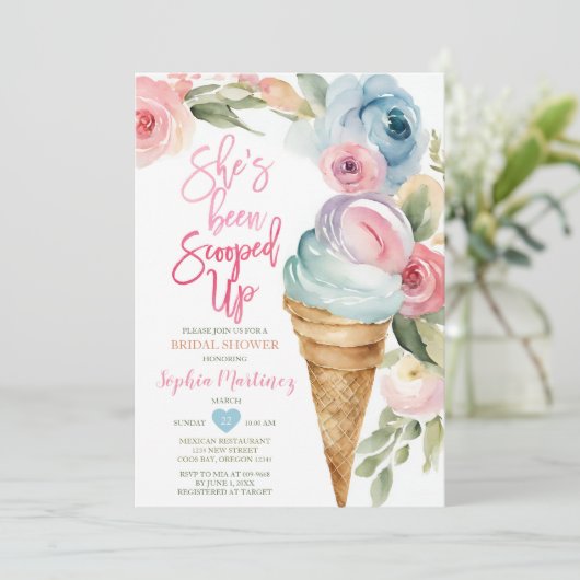 Kleurrijke Bloemen Zomerijs Vrijgezellenfeest Kaart (Staand voorkant)