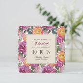 Kleurrijke bloemenaquarelboeket - Bruidsmeisje Kaart (Staand voorkant)