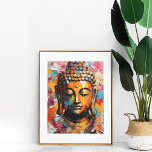 Kleurrijke bloemenboeddha kunst poster<br><div class="desc">Kleurrijk Floral Buddha Art Poster</div>