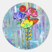 Kleurrijke bloemenboeket Stickers (Voorkant)