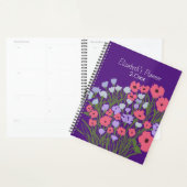 Kleurrijke  bloemencharme + aangepaste naam planner (Display)