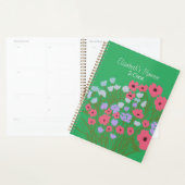 Kleurrijke  bloemencharme + aangepaste naam planner (Display)