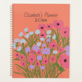 Kleurrijke  bloemencharme + aangepaste naam planner