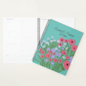 Kleurrijke  bloemencharme + aangepaste naam planner (Display)