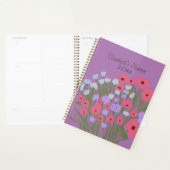 Kleurrijke  bloemencharme + aangepaste naam planner (Display)