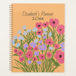 Kleurrijke  bloemencharme + aangepaste naam planner