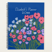 Kleurrijke  bloemencharme + aangepaste naam planner (Voorkant)