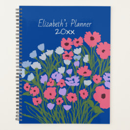 Kleurrijke  bloemencharme + aangepaste naam planner