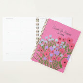 Kleurrijke  bloemencharme + aangepaste naam planner (Display)