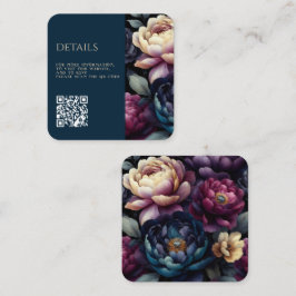Kleurrijke Bloemencode QR-code Informatiekaartje