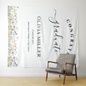 kleurrijke bloemendecor Afstuderen Achtergrond dec Wandkleed (In Situ (horizontaal))