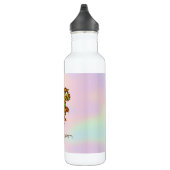 Kleurrijke bloemendinosaurus waterfles (Rechts)