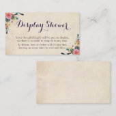 Kleurrijke bloemendisplay douchetussenvoegsel Kaar Informatiekaartje (Voorkant / Achterkant)