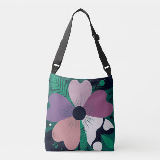 Kleurrijke Bloemendruk Schoudertas – Mooie Moderne Crossbody Tas