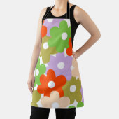 Kleurrijke bloemeneenvoudige tropische bloem patro schort (Insitu)